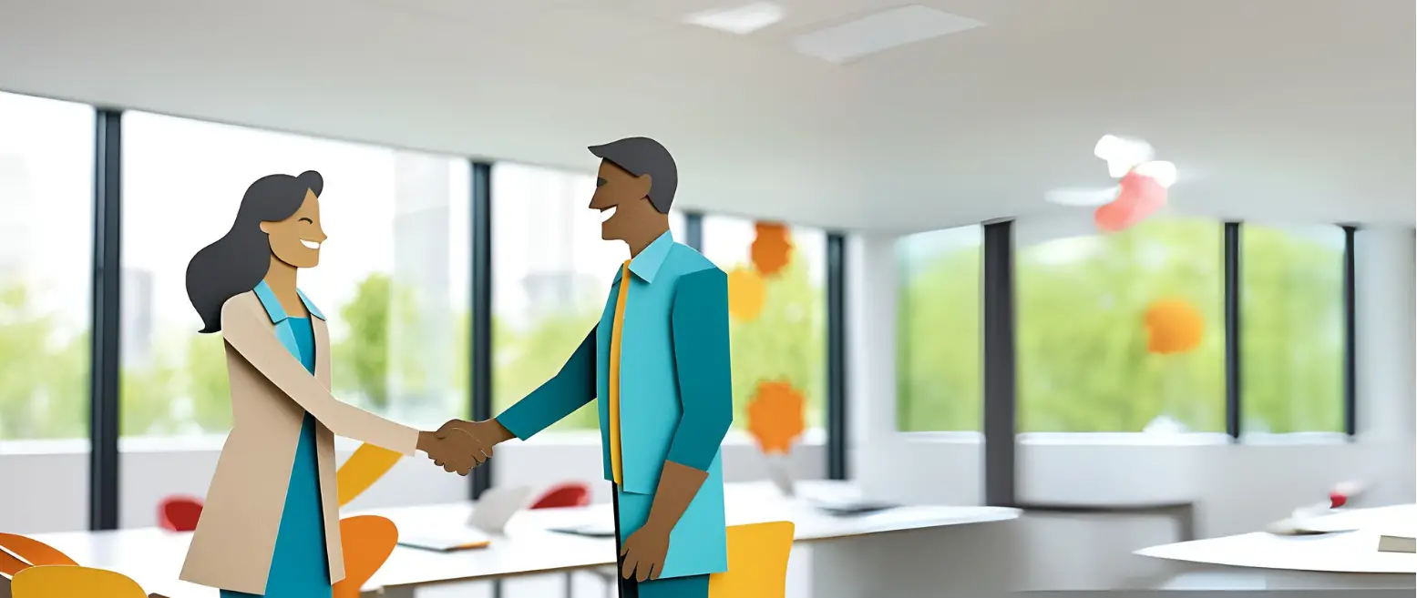 Two people shaking hands
